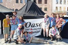 „Pfadis“ aus dem Schönwalder Pfadfinderstamm Swentana auf dem Deutschen Evangelischen Kirchentag in Nürnberg.