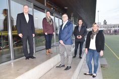 Die Vorstellungsrunde der fünf zugelassenen Bürgermeister-Kandidaten Guido Gummert (von links), Melanie Puschaddel-Freitag, Sven Partheil-Böhnke, Sven Markus Kockel und Gesine Muus findet corona-bedingt im Internet statt.