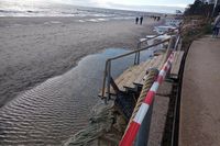 Vielerorts sind die Strände weggespült worden wie hier in Kellenhusen.