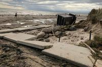 Schwere Schäden gibt es am Lensterstrand.