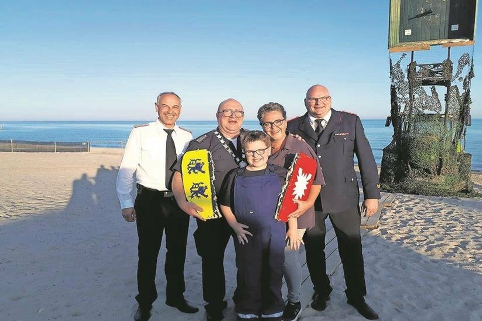 2019 konnte Oberlöschmeister Kai-Peter Liedtke (2. v. lks.) den Königsschuss abgeben.