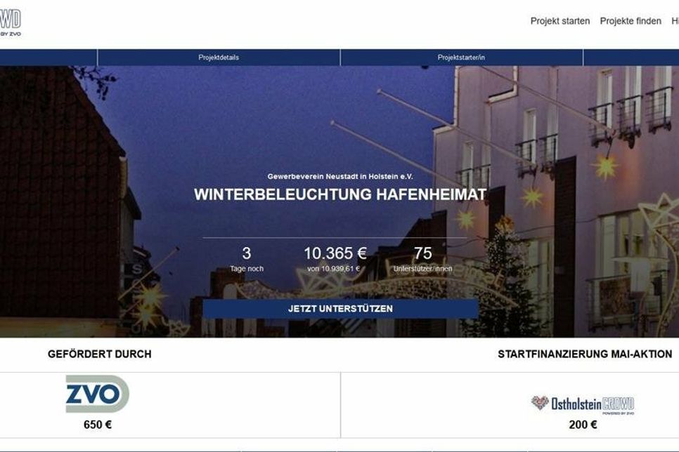 Auf der Internetseite www.ostholsteincrowd.de/winterbeleuchtung kann man diese und weitere Aktionen unterstützen.