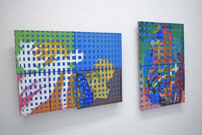 Von der Figur hin zur immer weiter getriebenen Abstraktion: Kaminski arbeitet oft mit geometrischen Formen, um die Form des Menschen immer weiter zu verfremden.