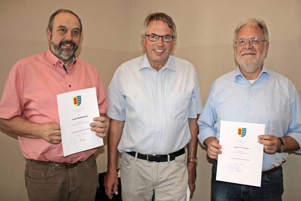 Das Dreigestirn des Amtes Lensahn: Lutz Schlünzen, Klaus Winter und Andreas Kröger (v. lks.).