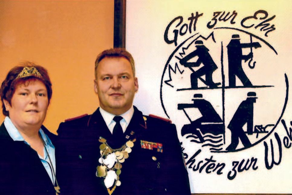 Amtierendes Königspaar Matthias und Britta Krell.