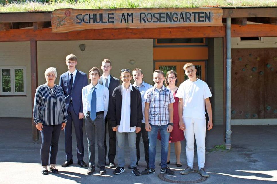 Die Absachlussschüler der Schule am Rosengarten.