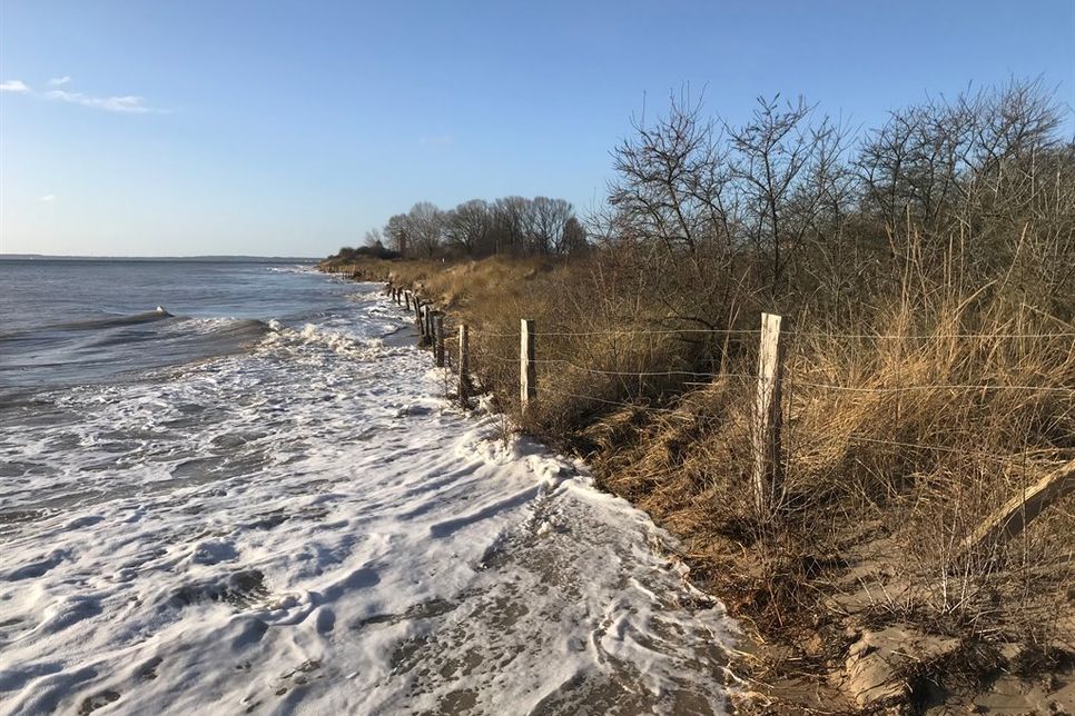 Auch in Pelzerhaken schlug das Hochwasser zu.