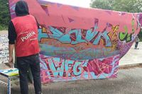 Politik hautnah an der Skateanlage.