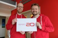 Die Gründer und Geschäftsführer Sebastian Krüger und Christoph Rakel (re.).