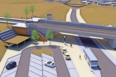 So könnte nach ersten Ideen der gemeinsame Bahnhaltepunkt in Ratekau aussehen. (Grafik: Agentur BahnStadt)