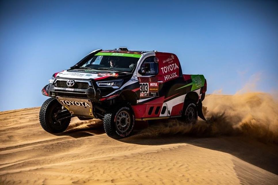 Yazeed Al-Rahji und Dirk von Zitzewitz kämpften sich mit Tagesrang sechs zurück in den „Dakar“-Rhythmus.