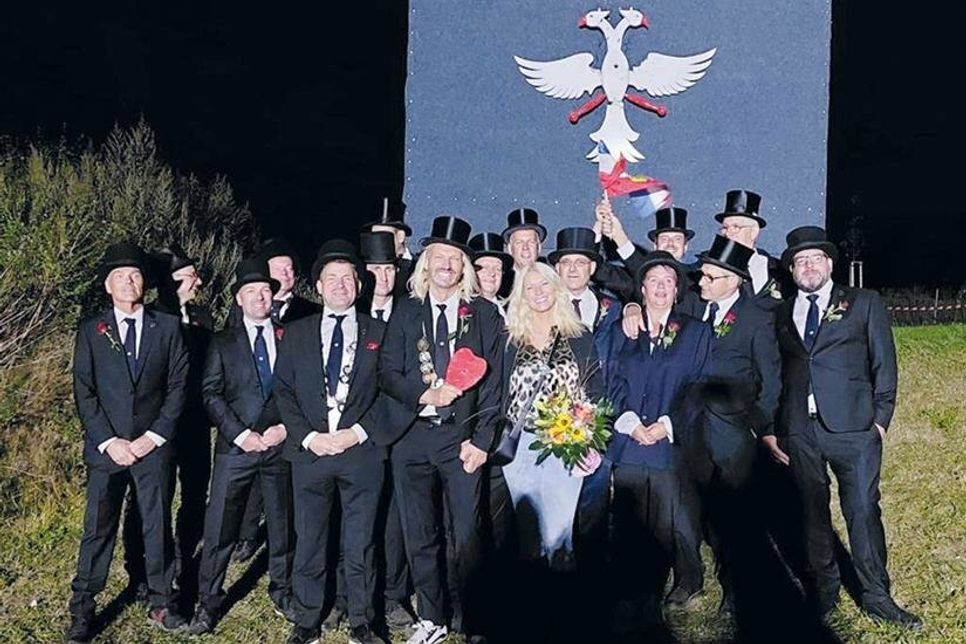 Die Ortshandwerkerschaft in Pansdorf  veranstaltet wieder das beliebte Handwerkerfest, hier die Schützen 2022 vor dem Königschießen.