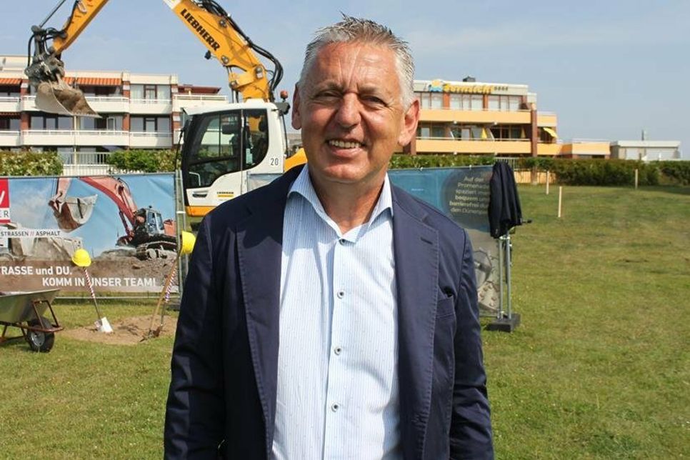 Bereits beim Spatenstich für den Dünenpark Mitte Juli war Manfred Wohnrade vor Ort - das Projekt ist ihm wichtig.