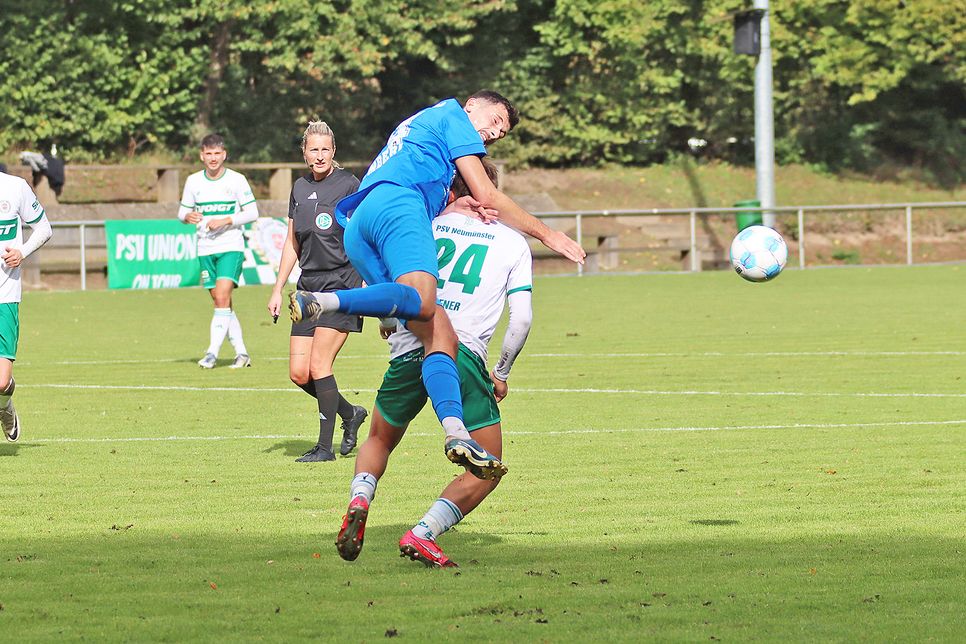 Fatlum Zymberi zeigte nicht nur bei Kopfballduellen vollen Körpereinsatz.