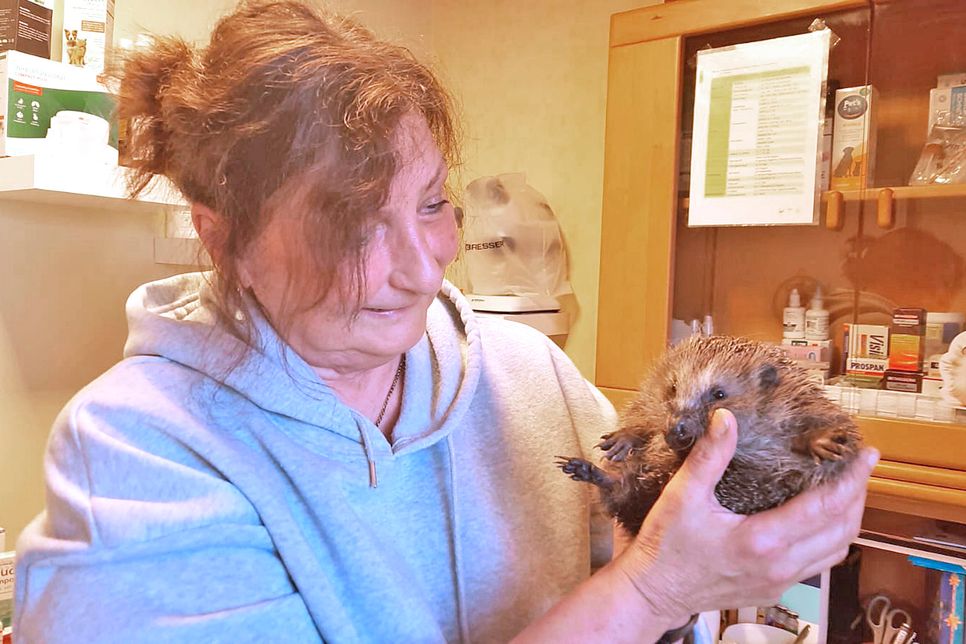 Cornelia Schlicker mit einem ihrer Schützlinge.