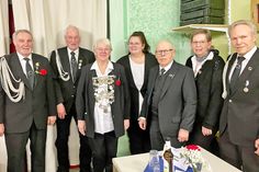 v.l. Dieter Mill, Heinz Braun, Wera Bock, Julena Mill, Walter Pieker, Heike Ringel, Jochen Krugel.