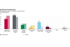 Bundestagswahl 2025 - Anteil der Erststimmen.