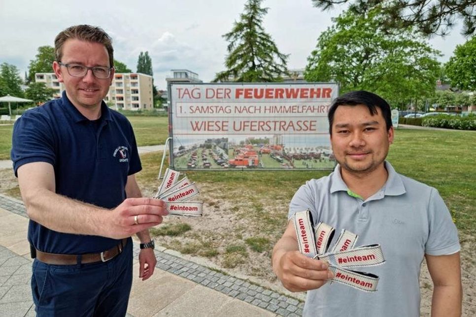 Schlüsselanhänger-Verkauf zugunsten der Kinderfeuerwehr Grömitz.