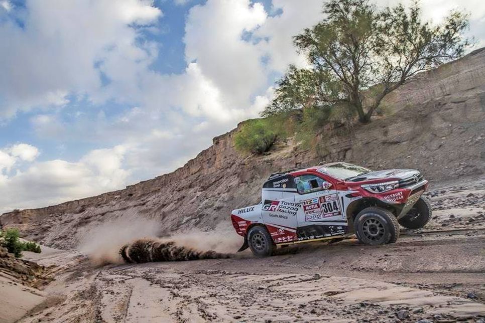 Giniel de Villiers und Dirk von Zitzewitz bleiben weiter in Reichweite zu einem Podiumsplatz. Foto: Flavien Duhamel/Red Bull Content Pool