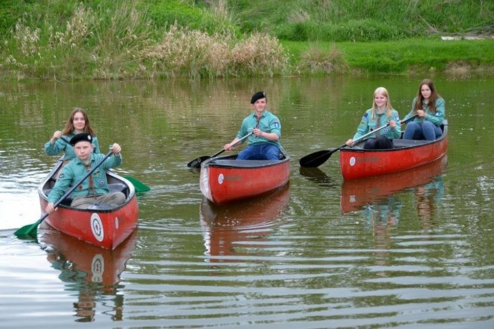 Die Gruppenleitenden der neuen Gruppe für die Schulanfänger: Felix Zielinski, Amelie Grapengeter, Doron Michalski, Hannah-Marie Suhr und Luise Langbehn (v. lks.).