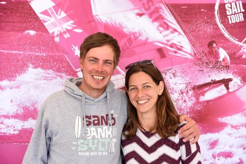 Im Feld der Hobie-16-Katamarane siegte Lauritz Bockelmann mit Vorschoterin Kim Liedke. Foto: Jens Hannemann