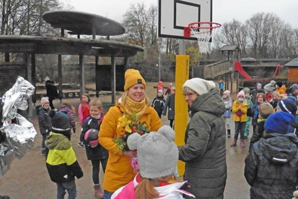 Der neue Basketballkorb.