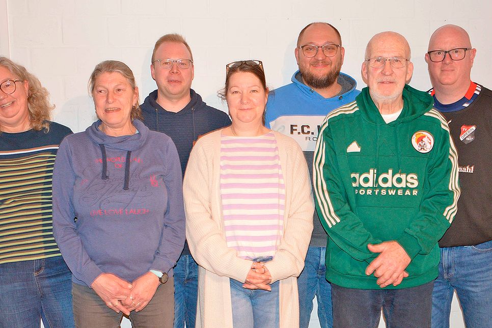 Der neue Vorstand (v.l.): Tanja Boehnke, Kassenprüferin Ulrike Plohmann, Pascal Christmann, Stefanie Zimmermann, Robert Krüger, Helmut Hass und Marcel Kühn.