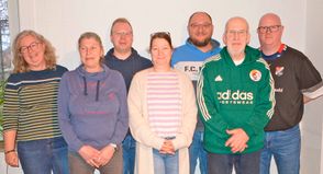 Der neue Vorstand (v.l.): Tanja Boehnke, Kassenprüferin Ulrike Plohmann, Pascal Christmann, Stefanie Zimmermann, Robert Krüger, Helmut Hass und Marcel Kühn.