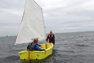 Zum ersten Mal stand auch Opti-Segeln auf dem Programm.
