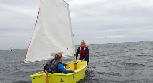 Zum ersten Mal stand auch Opti-Segeln auf dem Programm.