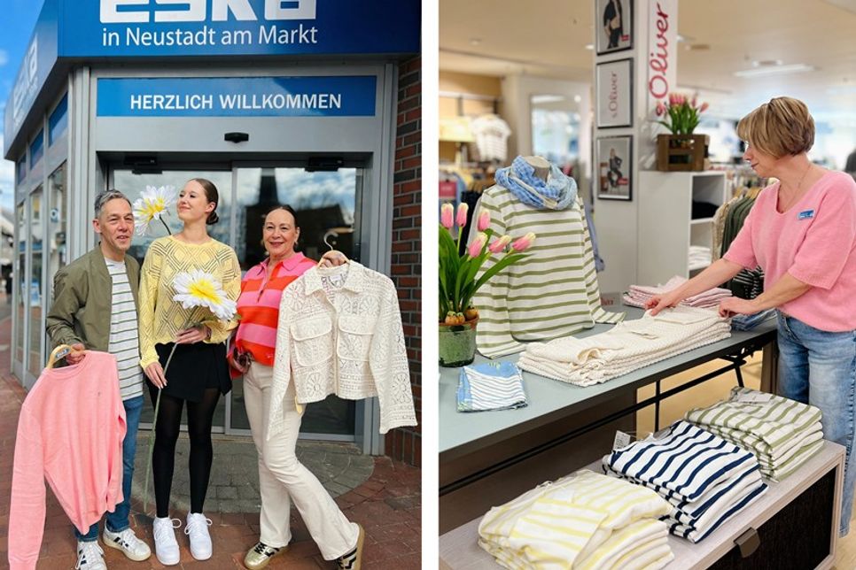 Der Frühling bietet viele Gelegenheiten für neue Lieblingsstücke und im Eska Kaufhaus in der Kremper Straße in Neustadt lassen sie sich in angenehmer Atmosphäre entdecken.