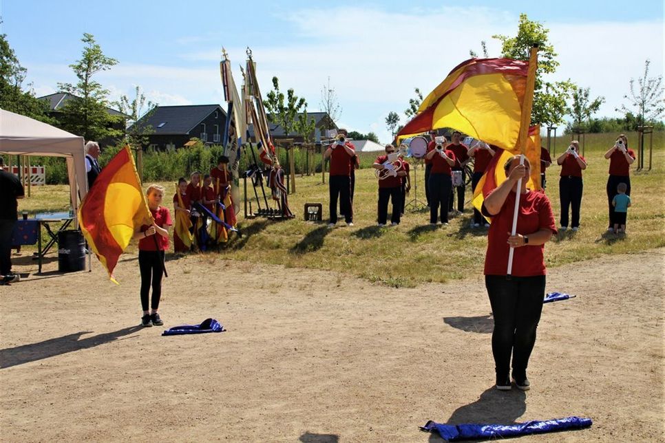 Show-Brassband Heikendorf mit den Guard-Kits