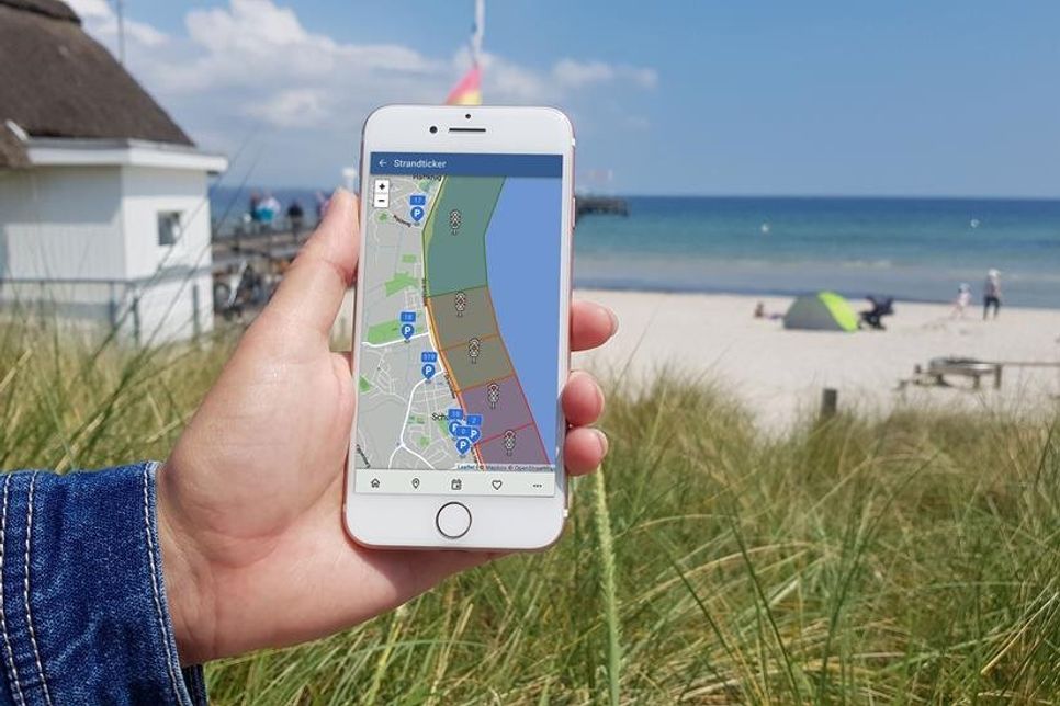 Strandticker Smartphone.