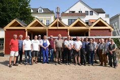 Die Mitglieder des Fischeramtes und die beteiligten Baufirmen feierten am vergangenen Freitag Richtfest auf dem Netztrockenplatz.