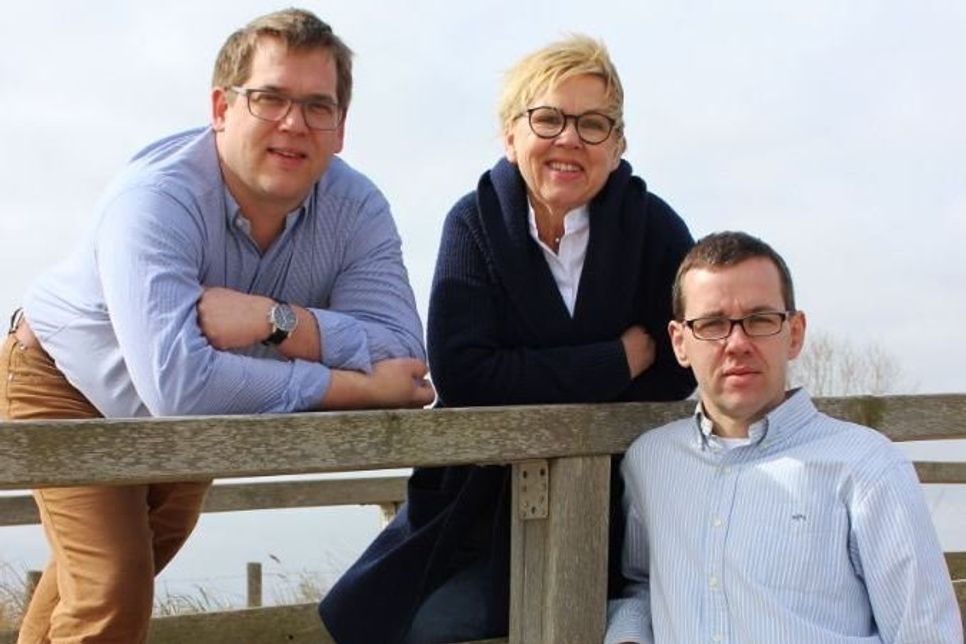 Das Unternehmertrio Frank, Kirsten und Stefan Sköries (v. lks.).