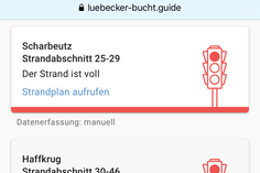 Der Strandticker der Lübecker Bucht gibt einen aktuellen Überblick über die Kapazitätsgrenzen an den Stränden.