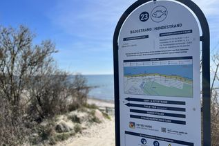 Derzeit befindet sich der Hundestrand Rettin zwischen dem Strandaufgang 23 und 24 und wird von vielen Hundebesitzern als zu klein empfunden.