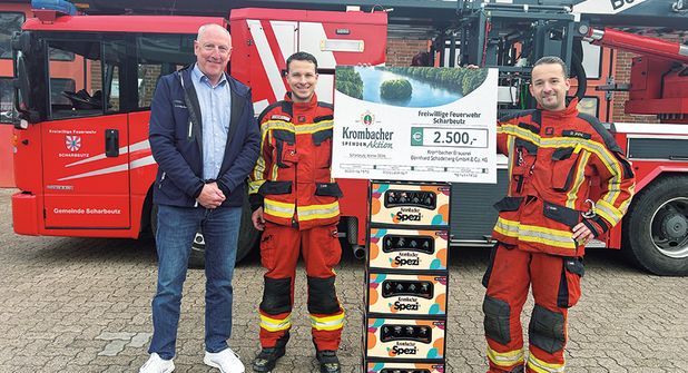 Krombacher Spendenaktion: 2.500-Euro-Spende an die Freiwillige Feuerwehr Scharbeutz