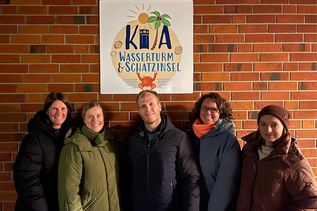 Lara Cygan de Meza, Anja Hartmann, Tim Schubert, Cathleen Granzin und Steffi Blöhs stellen den neuen Vorstand des Fördervereins „Die Wassergeister“.