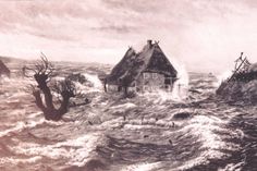 Die Sturmflut von 1872 in Haffkrug.
