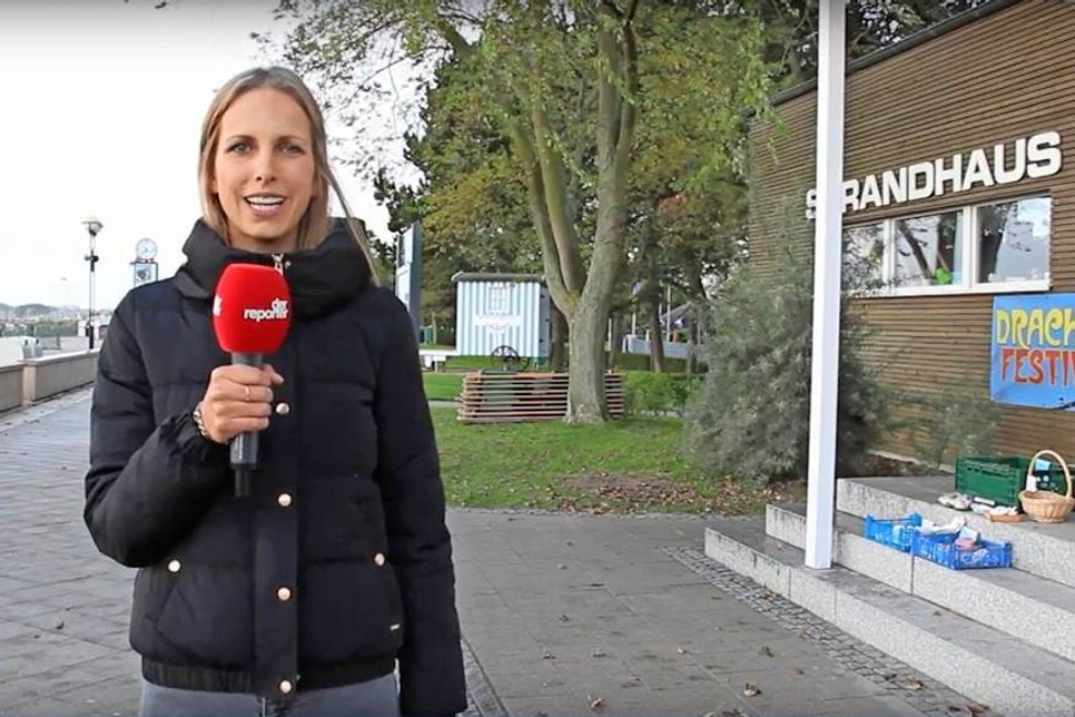 Am Strandhaus in Grömitz findet das große Drachenfestival statt.