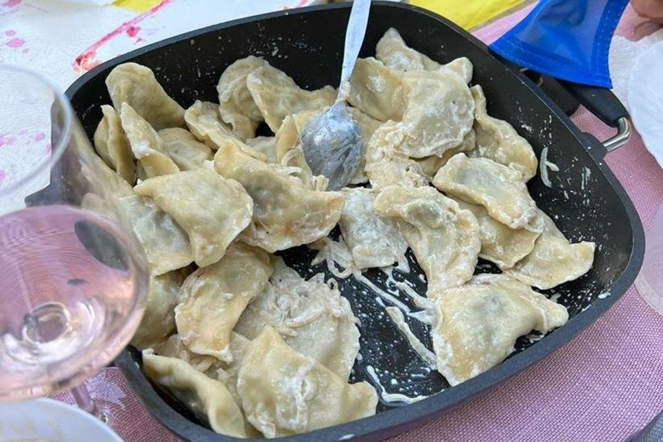 "Vareniki" sind gefüllte Teigtaschen.