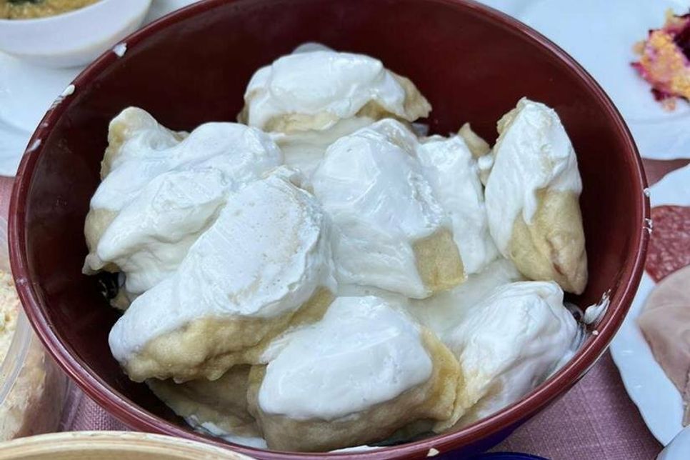 "Vareniki" werden süß oder herzhaft gefüllt.