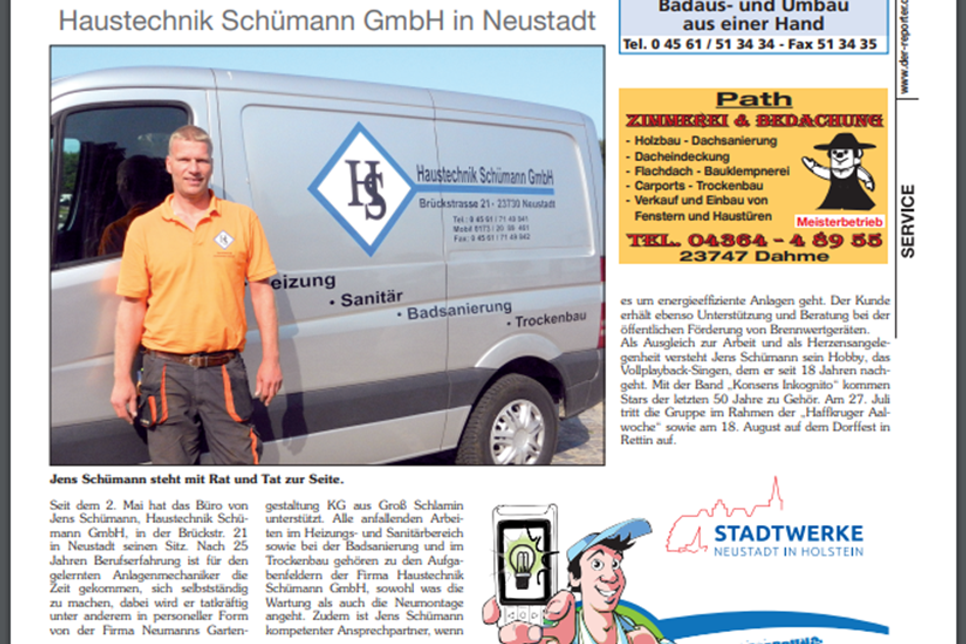 Bericht im reporter vom 10. Juli 2013 zur Eröffnung des Betriebes.