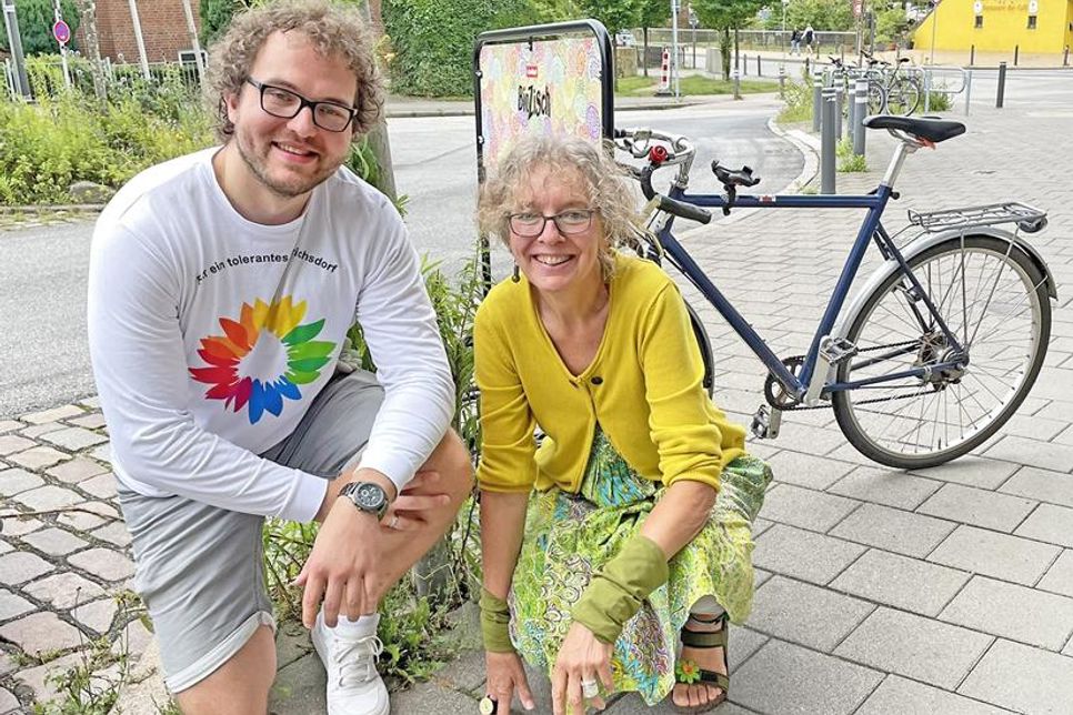 Eike Selonke und Christiane Berndt leiten ehrenamtlich den Stammtisch Nachhaltigkeit in Dietrichsdorf.