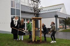Auch der Kreis Ostholstein unterstützt das Wurzeln schlagen in Ostholstein, hier der Landrat bei der jährlichen Baumpflanzaktion mit einigen Nachwuchskräften.