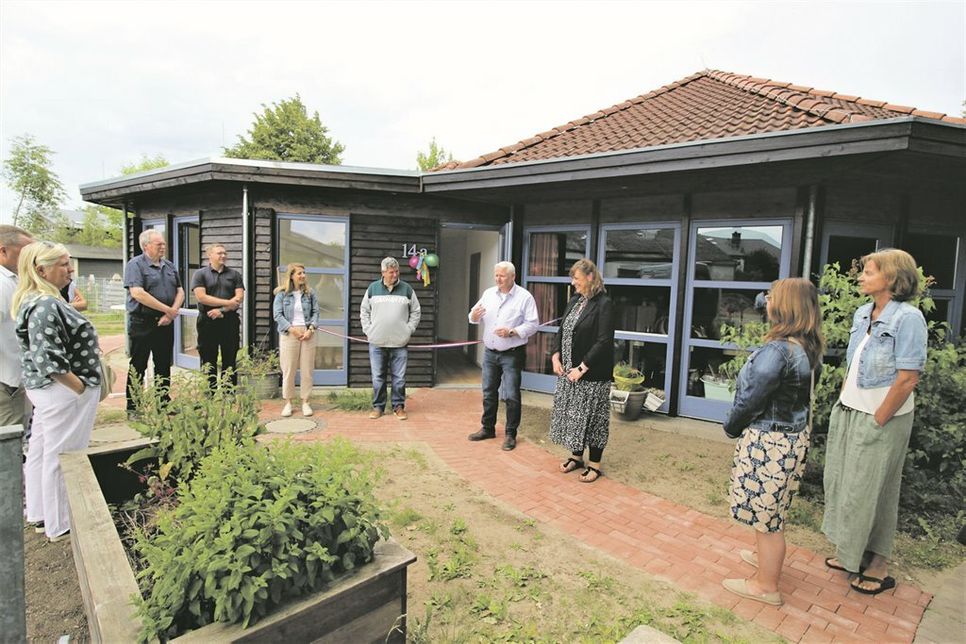 Bürgermeister Tade Peetz hielt zur Einweihung die Begrüßungsrede.