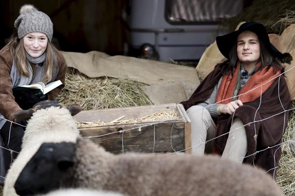 Ronja Fingerhut und Noah Löser, die verhinderten Krippendarsteller. (Foto: Dirk Tostmann)