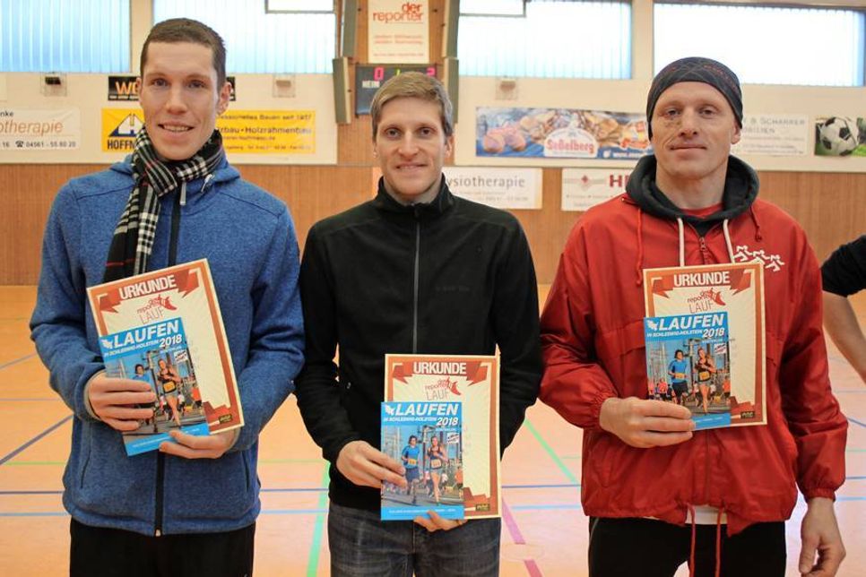 Sieger Männer: Claudius Michalak, Dennis Mehlfeldt, Wieslaw Daleki (v. lks.).