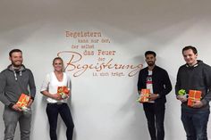 Hannes Gebauer, Svea Kruse, Firat Ertekin und Eric Ristau (v. lks.) absolvieren ihre Ausbildung in einem starken Unternehmen.